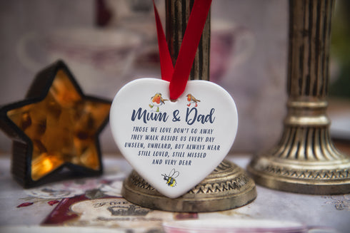 Mum & Dad Ceramic Heart